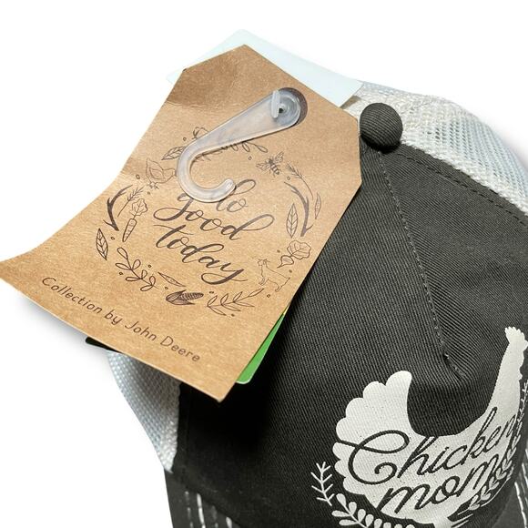 John Deere Chicken Mom Trucker Hat Snapback Cap Mesh Brown Do Good Today OSFA - Picture 3 of 10